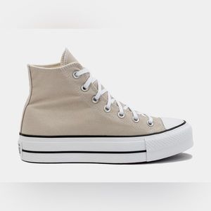 Beige Platform Converse